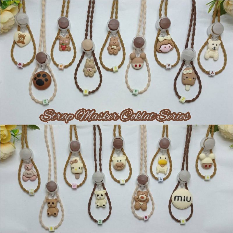 Strap Masker Coklat Strap Masker Tali Gembul Strap Masker Karakter 2in1 Strap Masker Imut Tali Maske