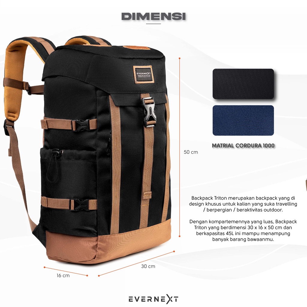 Tas Backpack Ransel Punggung Canvas Gunung Travel Outdoor Pria Wanita Cowok Waterproof Anti Air Tas Ransel Rangsel Backpack Kanvas Pria Outdor Hiking Traveling Mudik Jalan Jalan Camping Hiking