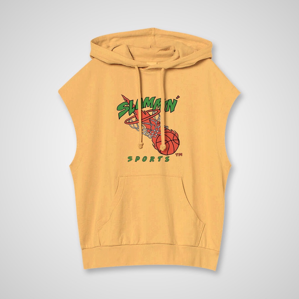 SLEEVELESS SLAMMIN SPORTS HOODIE VEST / HOODIE VEST UNISEX