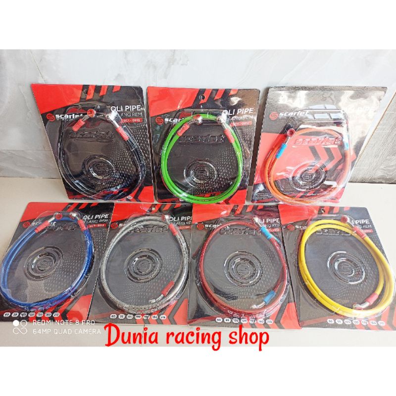 Selang rem Scarlet racing depan belakang 60cm 95cm 105cm 120cm 130cm 150cm 215cm