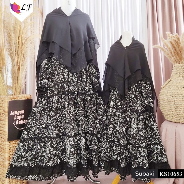 Gamis muslim Couple Ibu dan Anak - Subaki/baju muslim/gamis solo/gamis murah