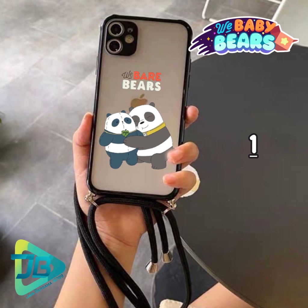 SOFTCASE SLINGCASE DOVE WE BABY BEARS OPPO VIVO SAMSUNG XIAOMI REALME IPHONE ALL TYPE JB4871