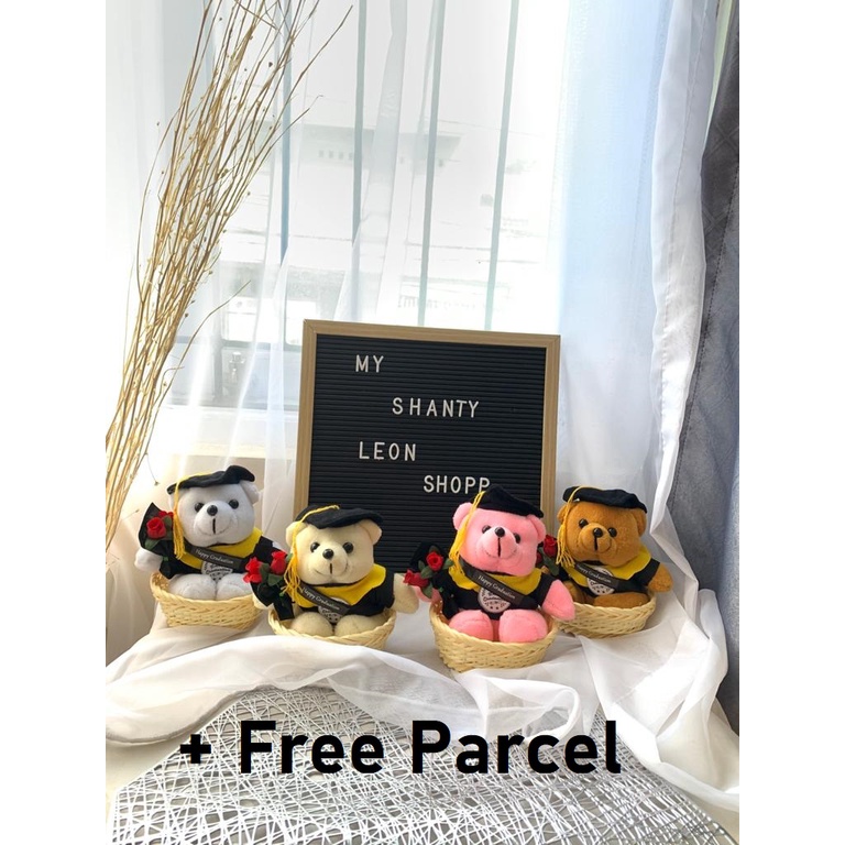 Boneka wisuda keranjang / souvenir wisuda / boneka wisuda murah