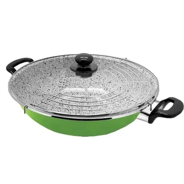 MASPION PORNITO 33 cm - Wajan Enamel Deep Wok 33 cm - Warna Random