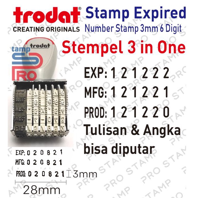 

Stempel Angka 3mm 6 Dit Kode Produksi / Expired