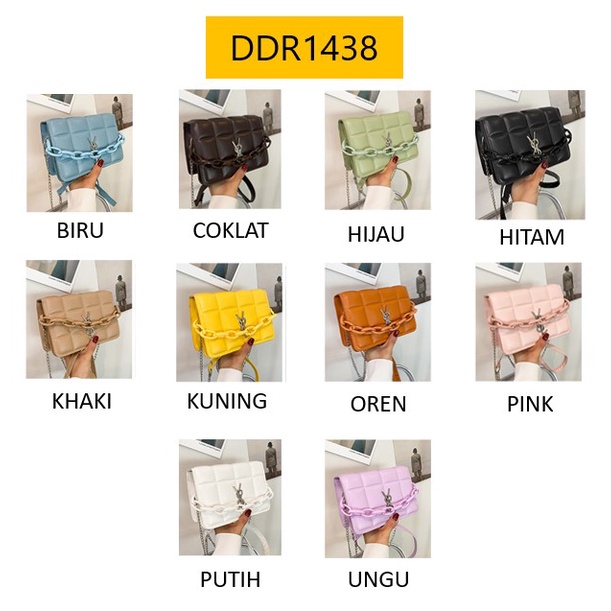 DODORY DDR1438 Tas Selempang Wanita Model Kotak Tas Sling bag Tas   Fashion