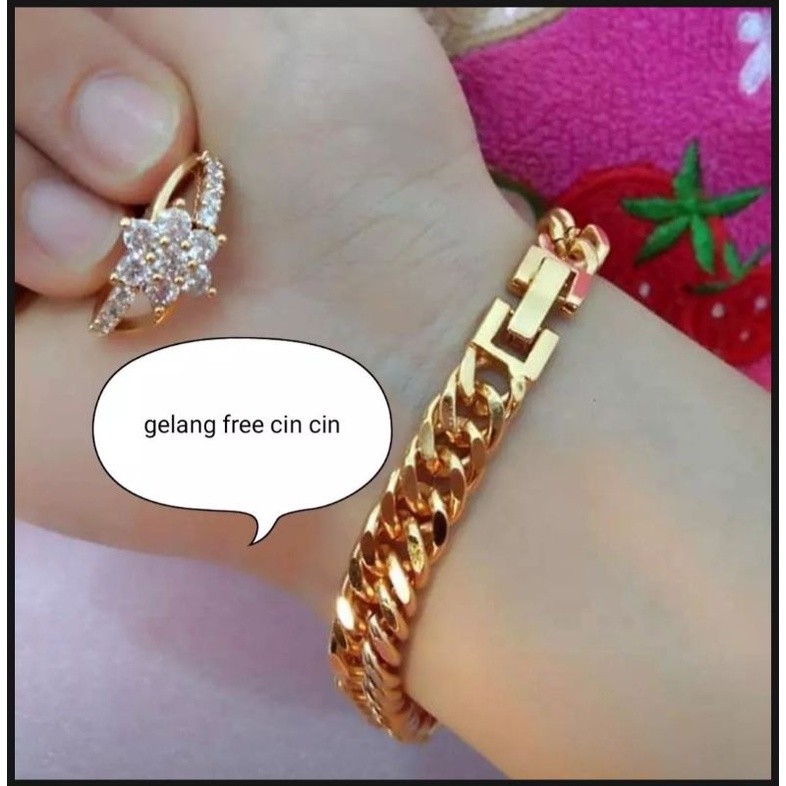 Gelang Free Cincin Lapis Emas 24 Karat Model Terbaru