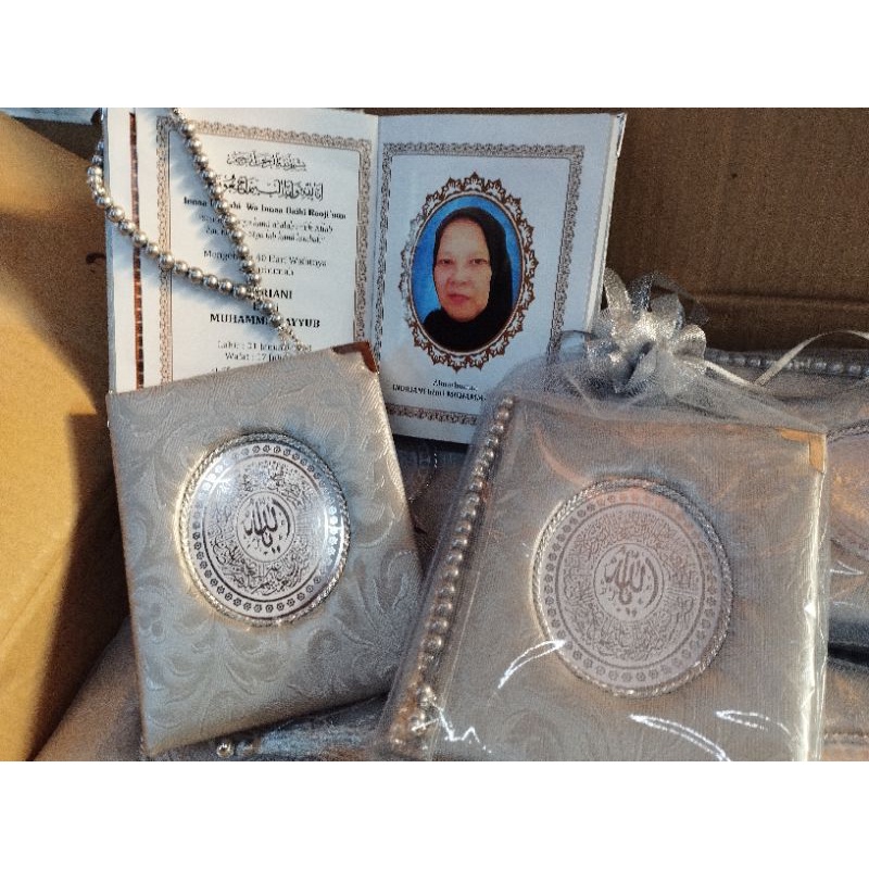 cetak buku yasin kulit oscar paket tasbih + tas tile bahan glosi