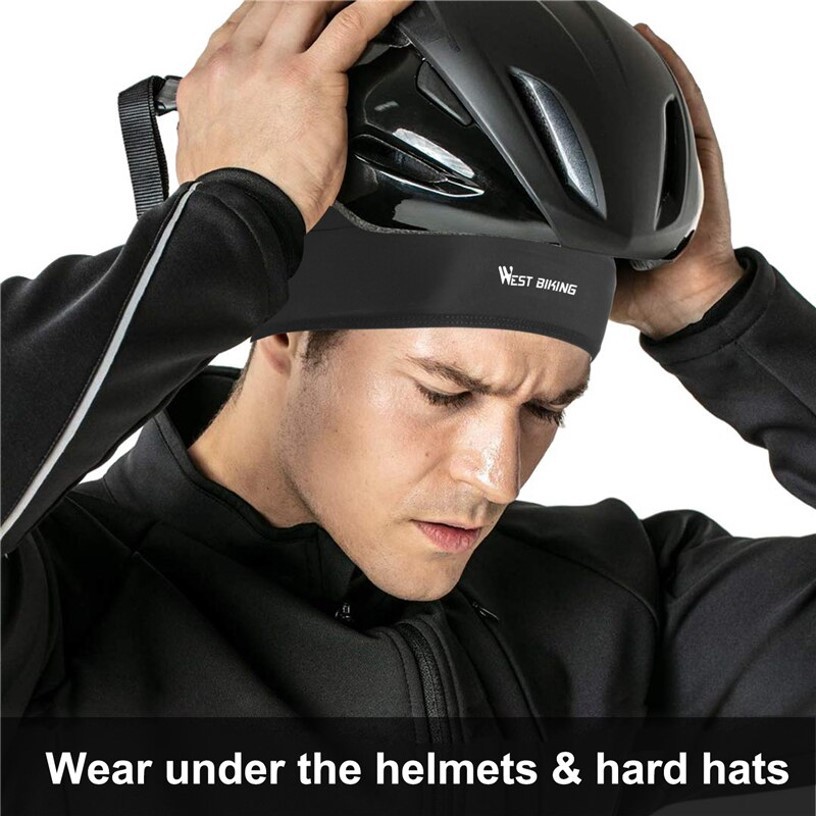 YGRETTE - WEST BIKING Topi Helm Sepeda Cycling Running Helmet KUPLUK BANDANA FLEECE Model UNISEX