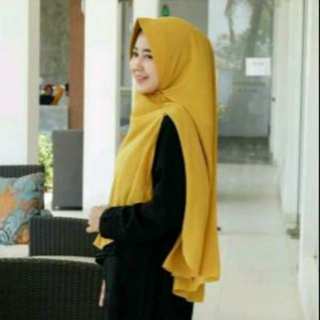 Daily Khimar Jilbab Hijab Kerudung Instan Bergo Jumbo Syari Instan Pet Antem Simple Penguin wolfis