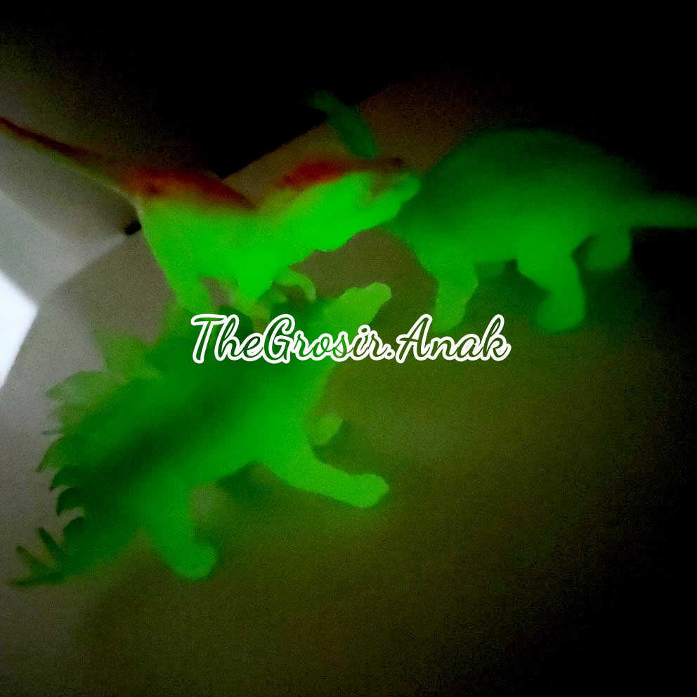 World Dinosaur Glow in The Dark Mainan Dino Dinosarus Nyala Miniatur Jurassic Park