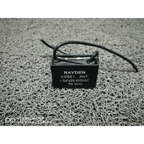 Kapasitor 1.5uf 450v ac untuk alat elektronik kipas angin dll
