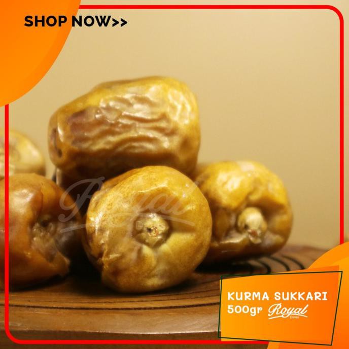 

Ad665 Kurma Ruthab Sukari 500 Gram Royal Korma Rutob Sukkari Raja Cucuningwai