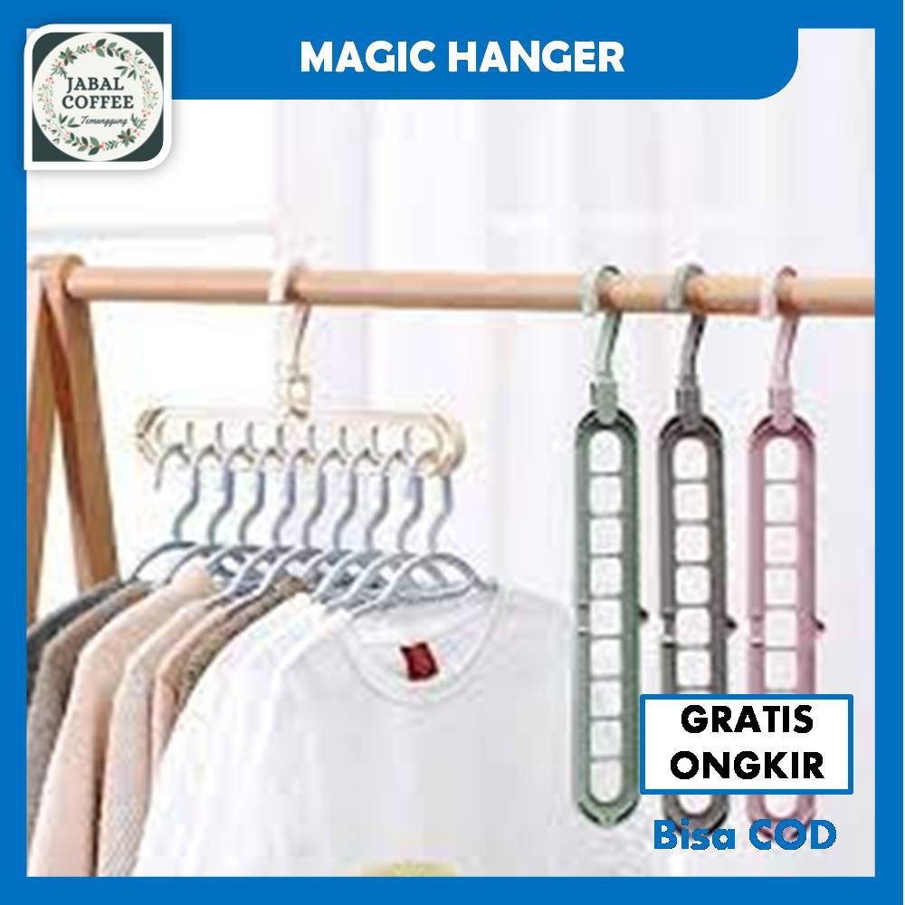 Magic Hanger Gantungan Baju Ajaib 9 In 1 Praktis / Magic Hanger Instant / Gantungan Baju J65