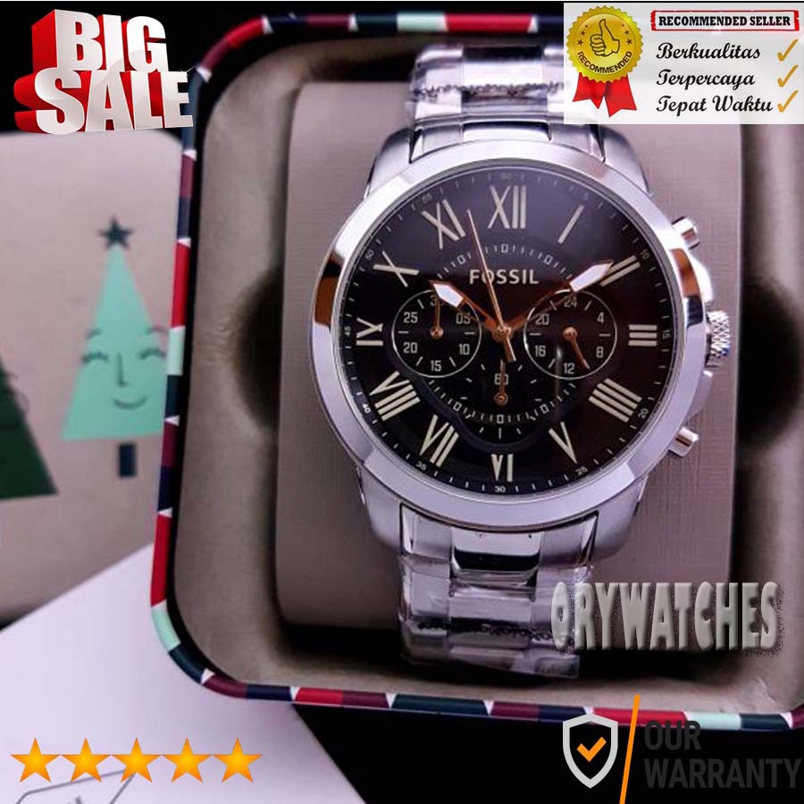 New Jam Tangan Fossil FS4994 - FS 4994 Quartz Strap Stainless Jam Tangan Pria Recommended Bayar diru