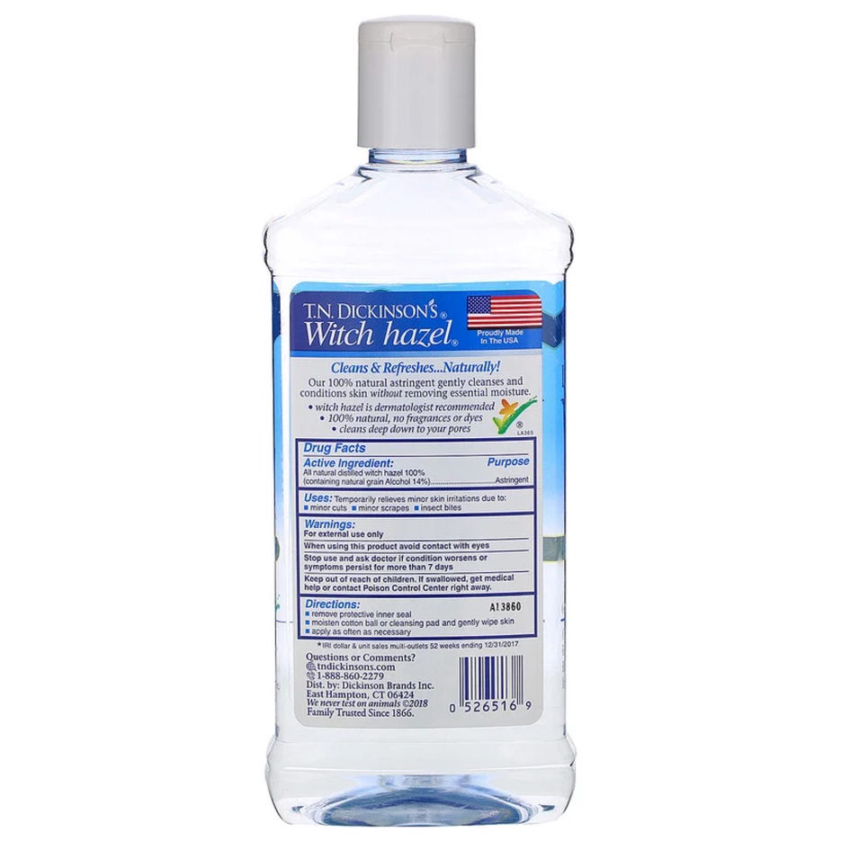 Dickinson Witch Hazel For Body Face 473ml Pelembab Wajah Kulit ORI USA