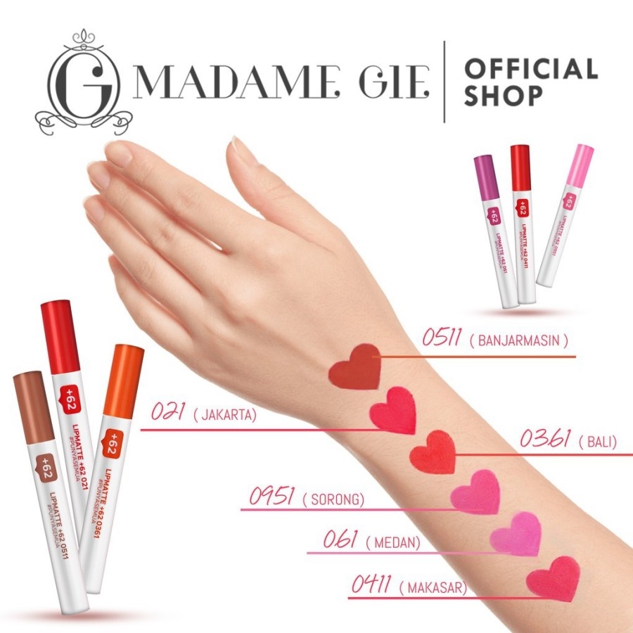 ✿ MADAME ✿ MADAME GIE +62 LIP MATTE MAKE UP LIP CREAM - LIPCREAM ORIGINAL