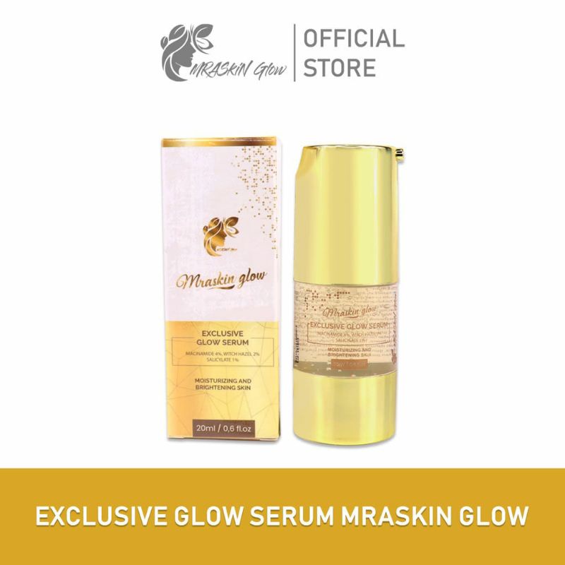 (READY FREE GIFT) MRASKIN GLOW EKSKLUSIF / GLOW SERUM BPOM MOISTURIZER AND BRIGHTENING SKIN