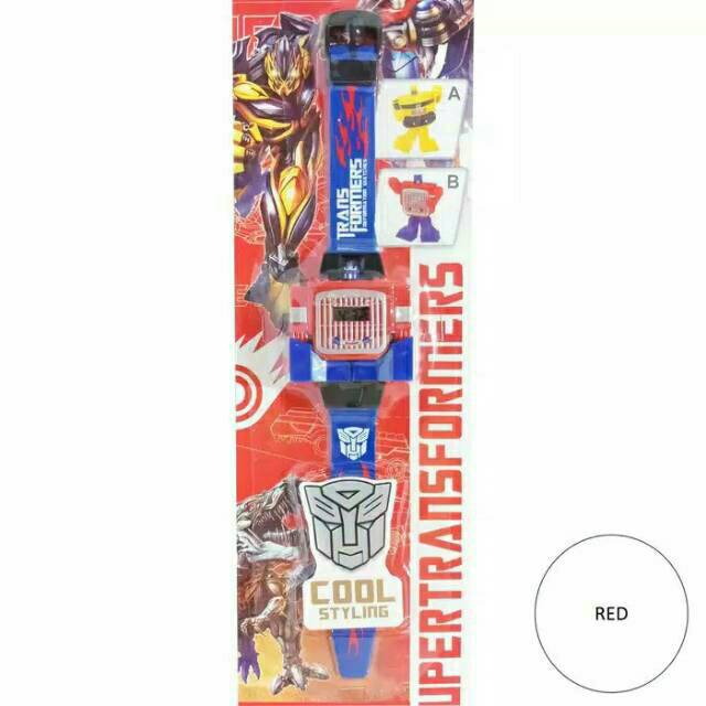 Ready 3 Warna Jam Tangan Anak Robot Transformers Rubber Digital