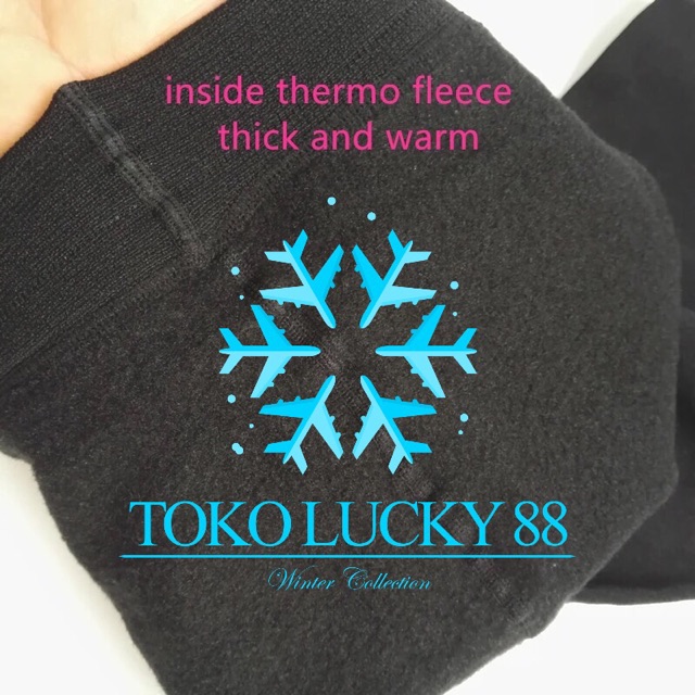 IMPORT MOLLAD Stocking Thermal Medium Celana Full Lapis Fleece (bukan bulu)