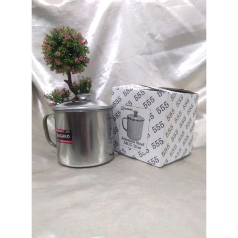 Cangkir/Mug tutup stainless steel 12cm cangkir / mug stainless steel bertutup