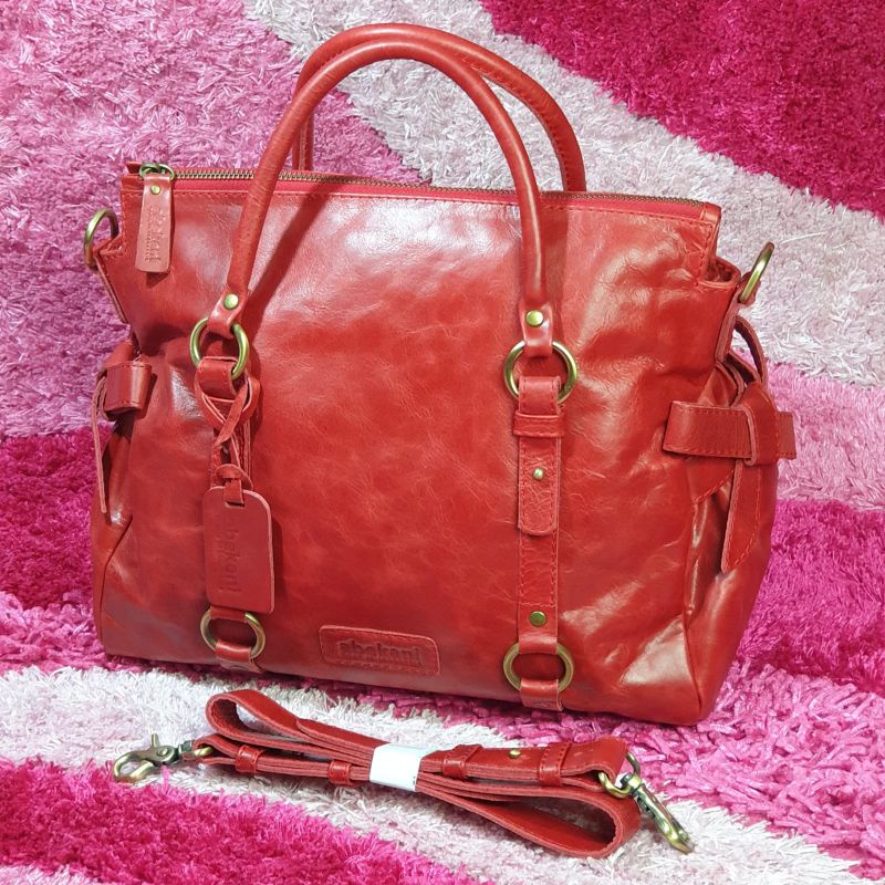 Abekani bag Abebow Red PU Crack