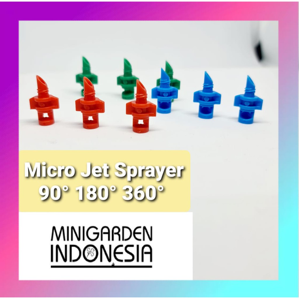 Micro Jet Sprayer 90 - 360 Derajat Alat Siram Irigasi Taman Aeroponik  Head Nozzle Sprinkle