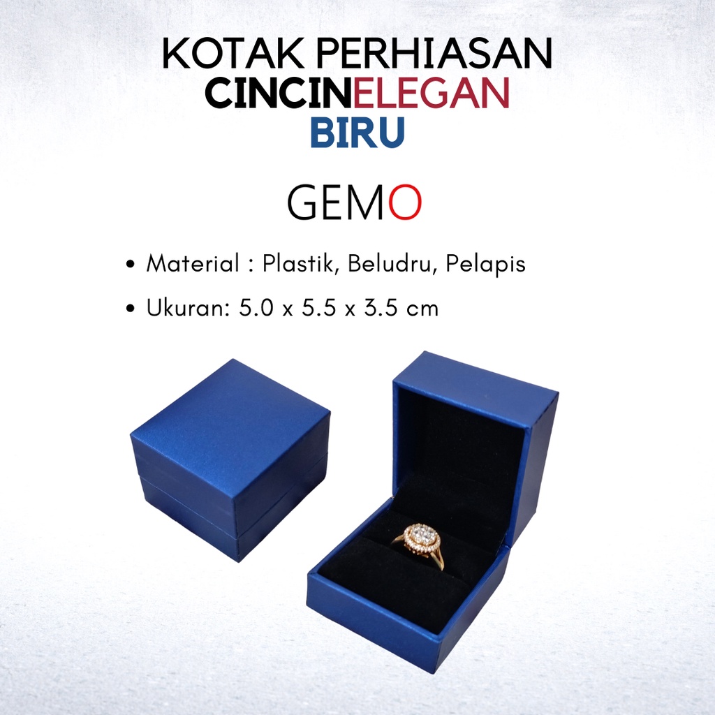 Kotak Perhiasan Elegan Biru Set , Box Cincin, Kalung, Gelang, Anting, Liontin, Tempat Jewelry Murah, Unik, Lucu untuk Tempat Wadah Seserahan / Akad Pernikahan / Hantaran Tunangan Harga Paling Cocok untuk Aksesoris Emas Berlian/ Perak Permata