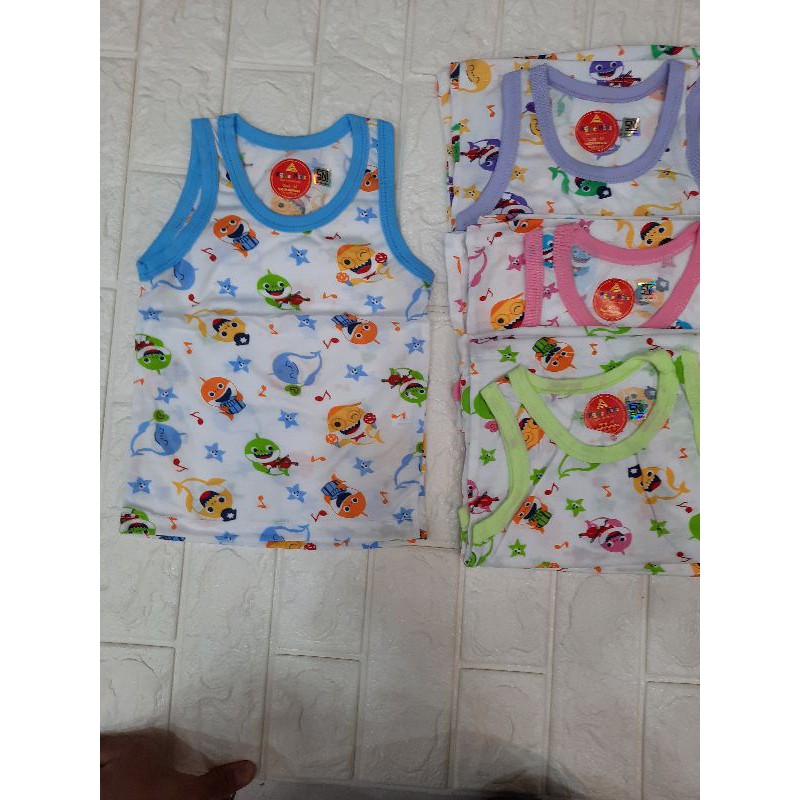 singlet anak motif merk agree isi 6 pcs