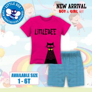  Bisa COD Little Bee  Kaos  Setelan Anak  Cewek Cowok Umur 1 