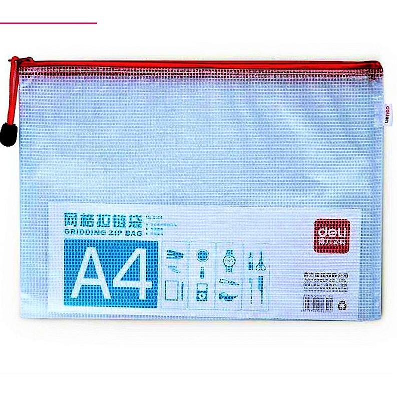 

ZIP BAG ZIPPER POKET DOMPET PLASTIK SLETING SERBAGUNA A4 5654 DELI TEMPAT DOKUMEN ZIPPER POCKET