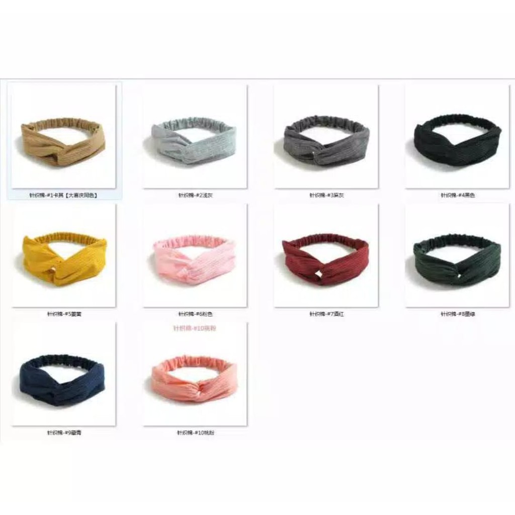 ♥TMALL88♥ Bandana Wanita H49 Style Korea / Bandana Rajut Aksesoris Wanita Karet Bando