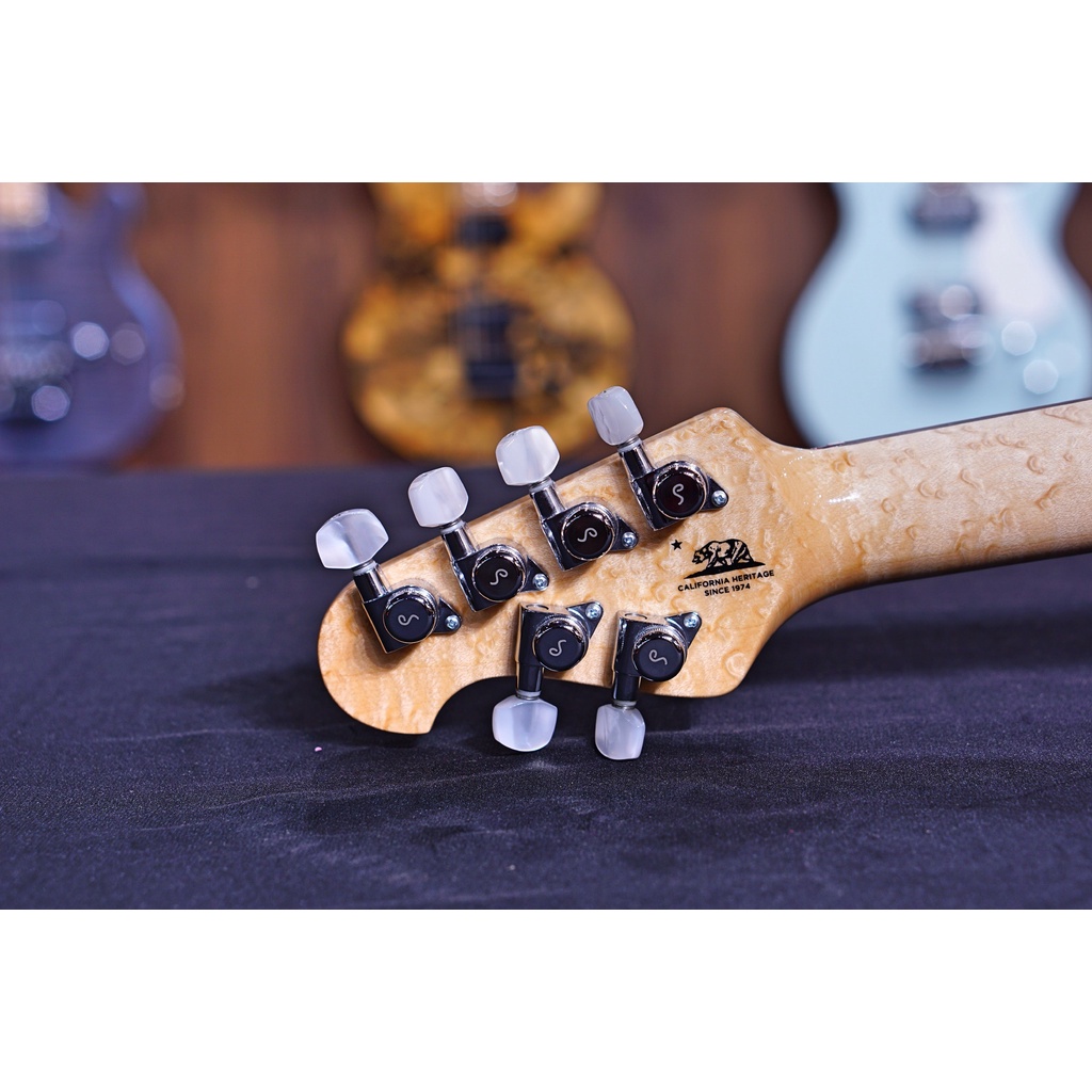 Ernie Ball Music Man Axis Super Sport HH STD - Balboa Blue Flame - Rosewood Matching Headstock G95058