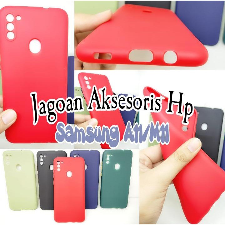 SMPC TPU Candy Samsung A11 M11 M115F 6.4 inch SoftCase Macaron Protection Camera Tombol Warna