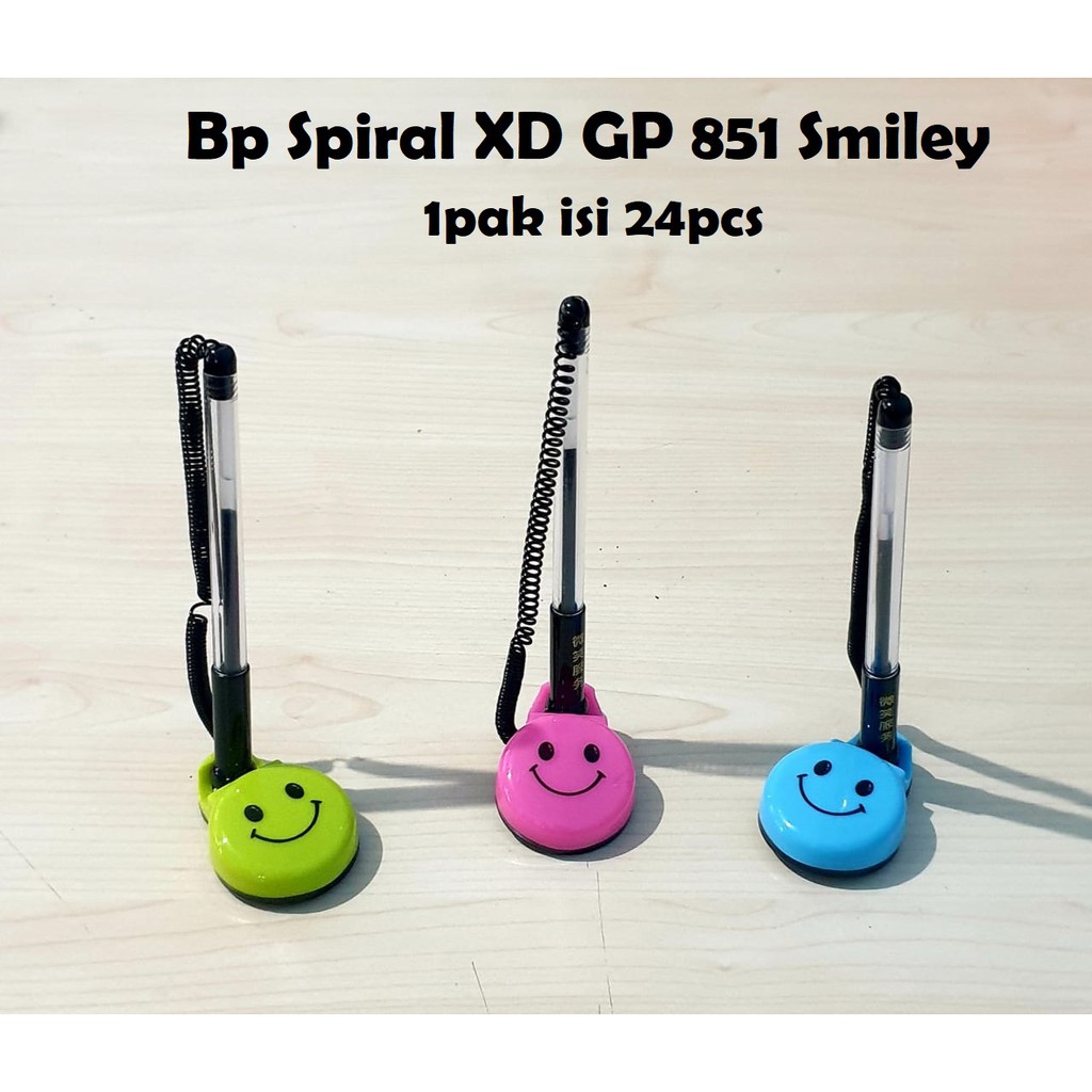 

Bolpen/ Pulpen/ Pena Spiral Pen Desk Table Meja Stand Tempel Berdiri0,5mm Smile Senyum Gp-851