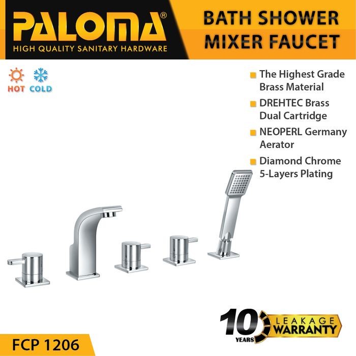 PALOMA FCP 1206 Keran Mixer Bathtub Shower Mandi Panas Dingin Kran Air