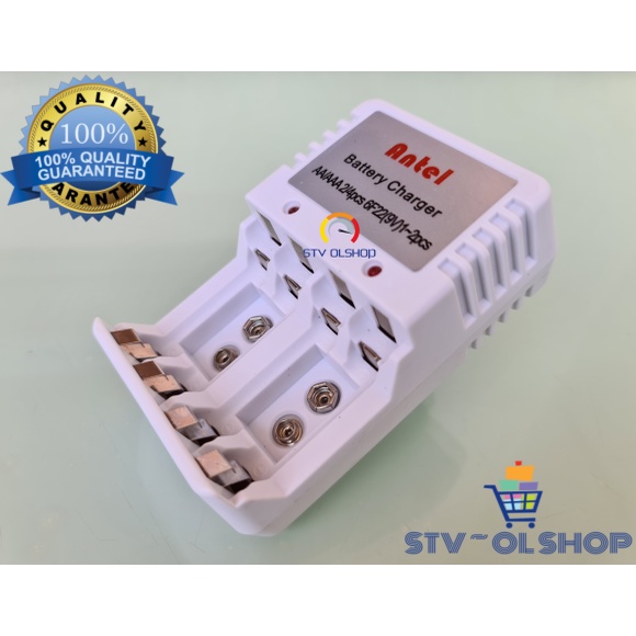 Charger Battery 4 Slot AA/AAA, 2 slot Kotak 9V Antel