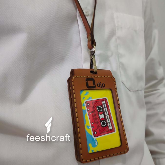 

[[COD]] ID CARD KULIT NAMETAG HOLDER FEESHCRAFT DISKON Kode 634