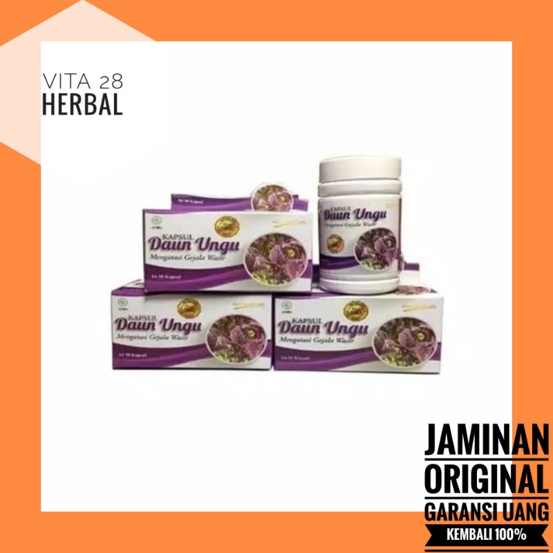 KAPSUL DAUN UNGU ASH-SHIHHAH OBAT HERBAL WASIR 1 BOTOL ISI 50 KAPSUL