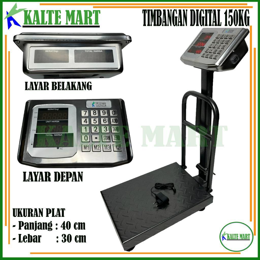 KALTE Timbangan Duduk Digital 150 kg Timbangan Barang 150kg Timbangan 150kg, Timbangan Buah, Timbangan Pasar, Timbangan Sayur, Timbangan Paket, Kargo