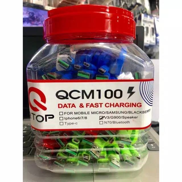 Kabel data QTOP QCM100 V3 / colokan esia / colokan speaker aktif