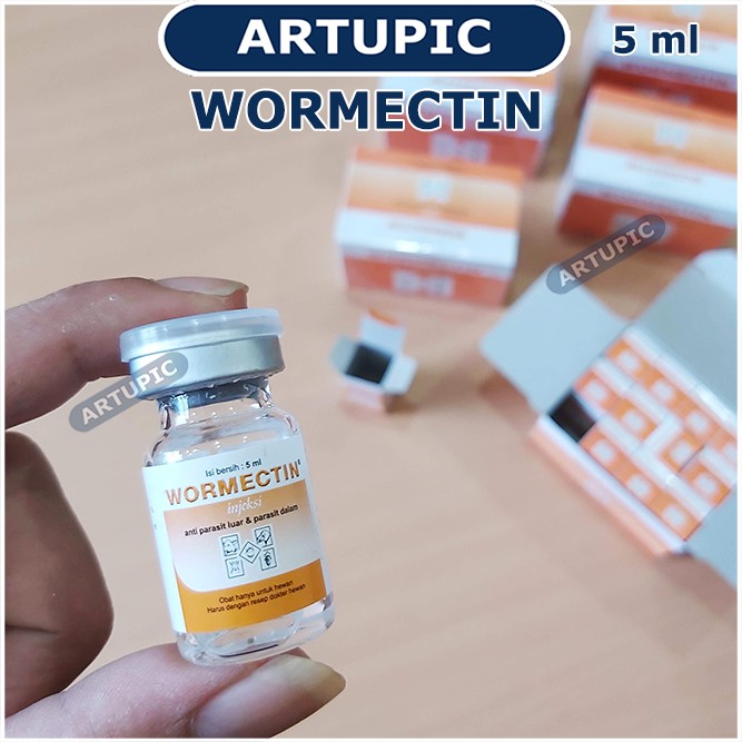 Wormectin Injeksi 5 ml Obat Scabies Suntik Injeksi Kudix Kutu Jamur Caplax Cacing Kucing Kelinci