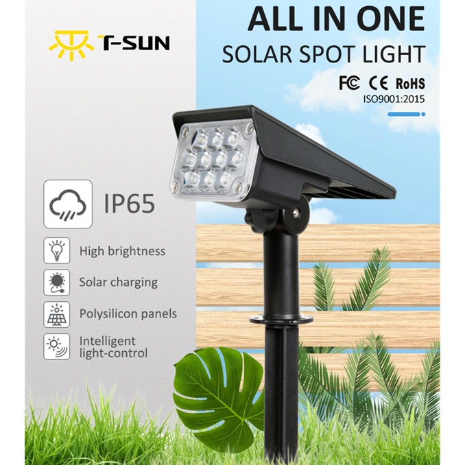 Lampu Taman Outdoor Solar Power Waterproof 10 LED - TS-G2202-60 - ATLL01WT Warm White