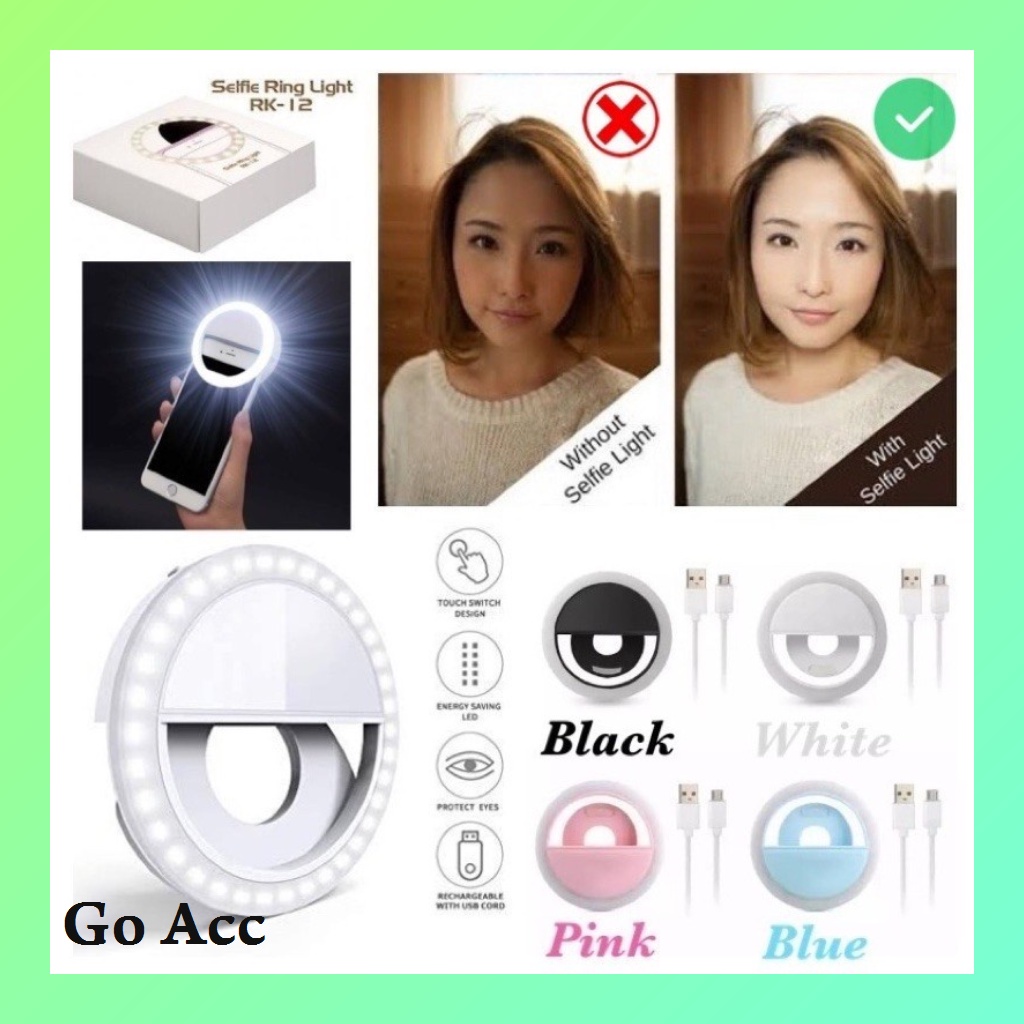 Lampu Sikat Gigi USB powerbank Ring Light Selfie Flash Handphone