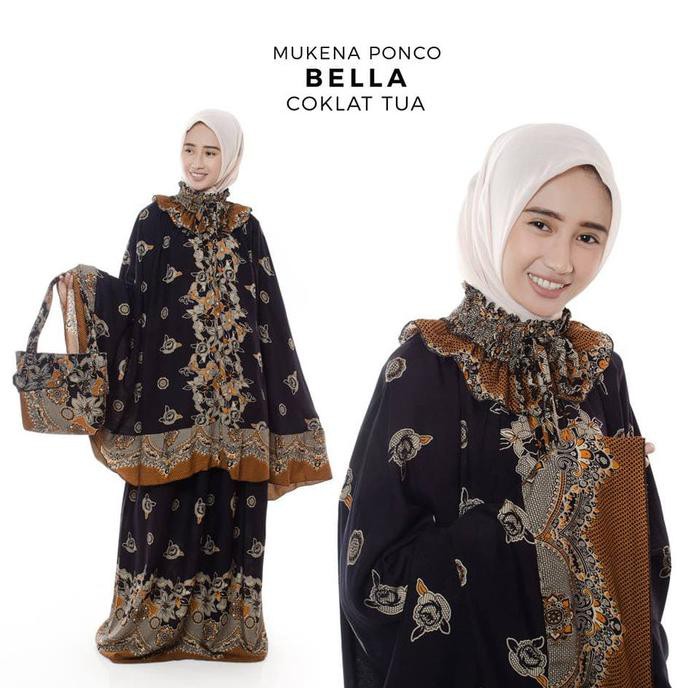 MUKENA DEWASA PONCO BELLA COKLAT TUA