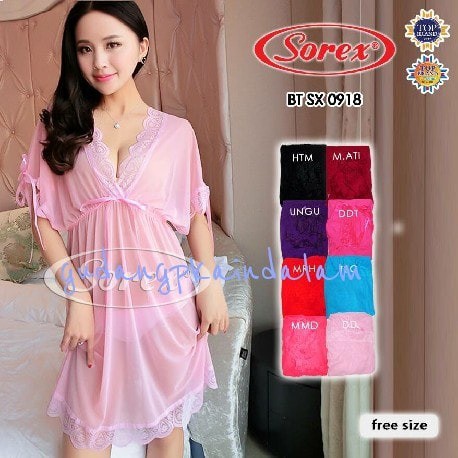 promo BAJU TIDUR WANITA SEXI TRANSPARAN DENGAN G STRING SOREX 0918 murah kualitas bagus
