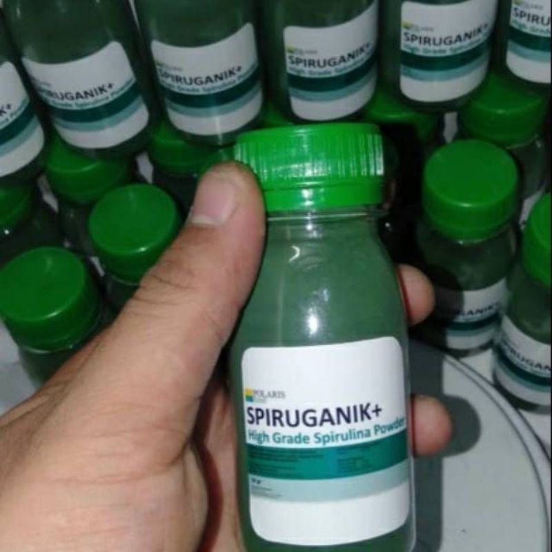

Spirulina/Spiruganik 25gr (untuk Pakan Ikan Cupang/Progres Louhan/Koi/Arwana