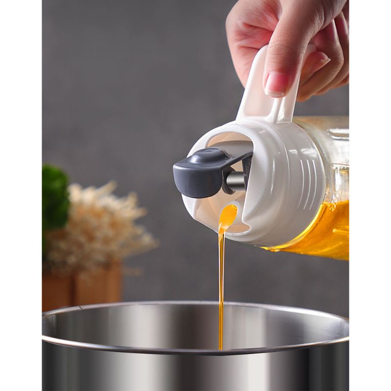 Botol Minyak Serbaguna Seasoning Glass Jar 630ml - Gray