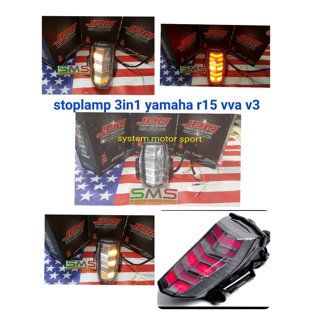 BEST SELLER.. stoplamp r15 v3 r15 vva r15 new. lampu rem variasi r15 vva r15 v3. brakelamp r15 new