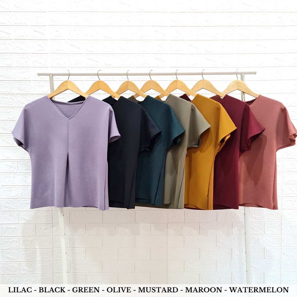 2729 vena scuba top blouse scuba baju kerja baju wanita atasan wanita